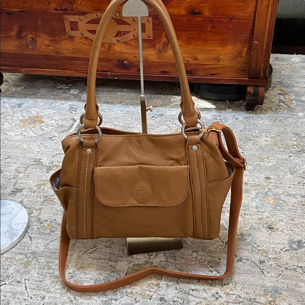Piazza Caramel Leather Shoulder Bag